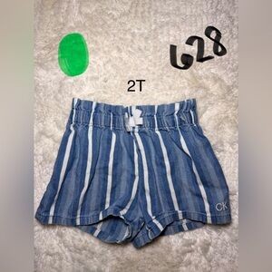 Calvin Klein Kids Blue and White Striped Shorts